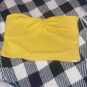 forever 21 yellow tube top